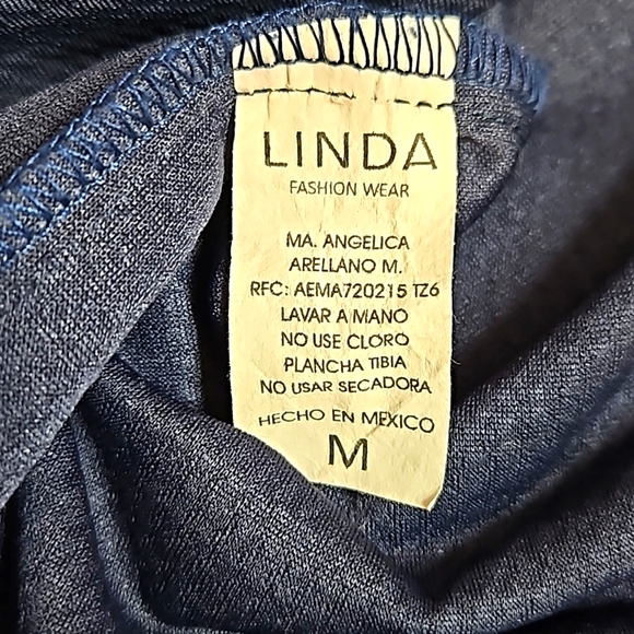 Linda Fashion Ruffle Tunic Halter Neck Dress Navy Blue Size Medium - Picture 9 of 9